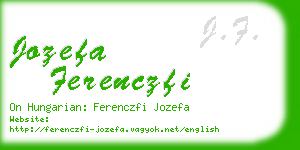 jozefa ferenczfi business card